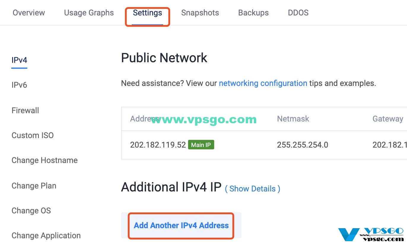 Vultr购买IPv4地址
