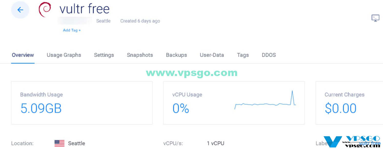 Vultr免费VPS