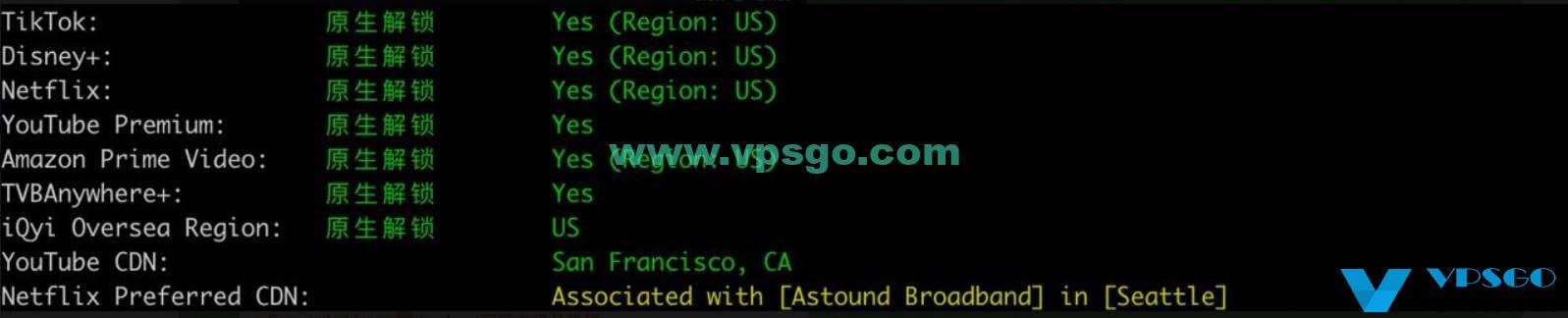 丽萨主机美国洛杉矶 Astound/WaveBroadband VDS 测试